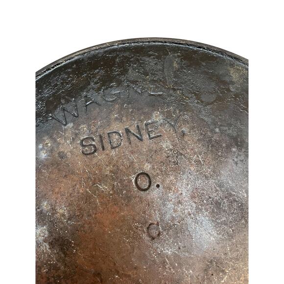 Vintage No 8 Wagner Sidney 0 Cast Iron Fry Pan Skillet 10" Heat Ring - Picture 6 of 9